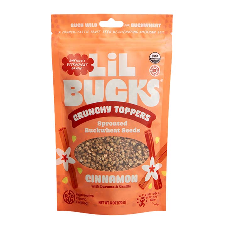 Cinnamon Lil Bucks Sprouted Crunchy Topper - 6pk for wholesale by Lil Bucks