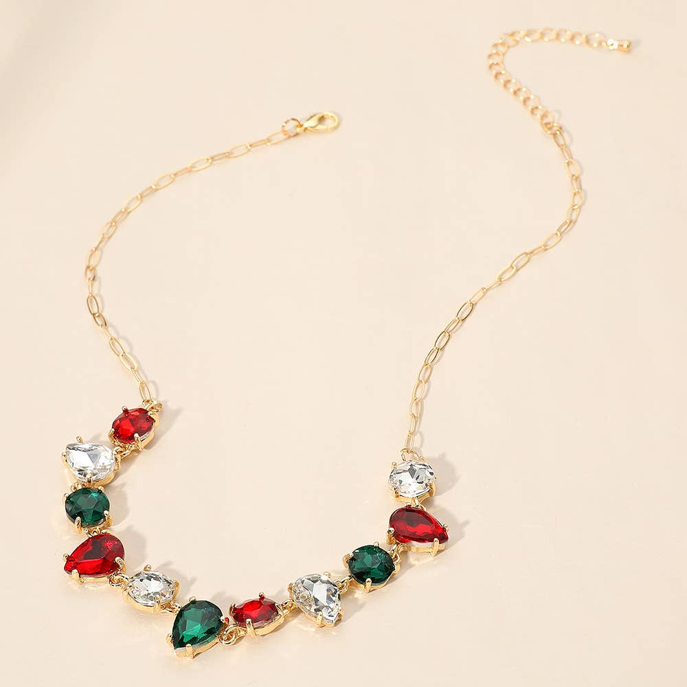 Sensibling Corp. - Venta al por mayor Collares con colgantes/abalorios - Collar de noche con eslabones de piedra ovalada redonda en forma de lágrima con cojín9