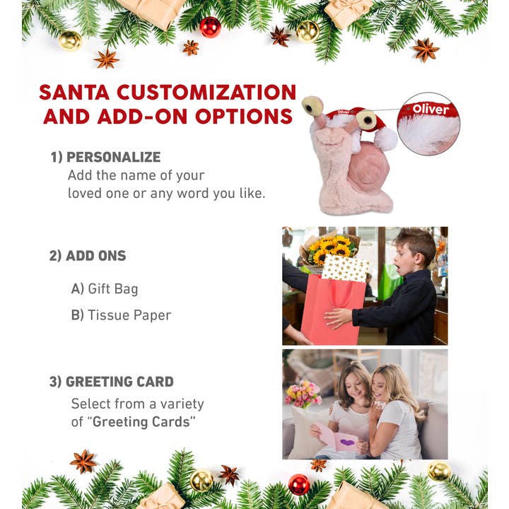 Cota Global - Venta al por mayor Peluche - Niños y bebés - Papá Noel de Peluche - Peluche Súper Suave - Caracol Rosa Pequeño 5.5"1