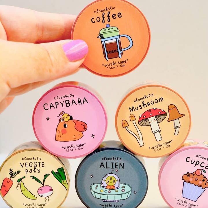 Bloemkolie - Wholesale Washi Tape - Alien Washi Tape / Cute Quirky Kawaii Stationery