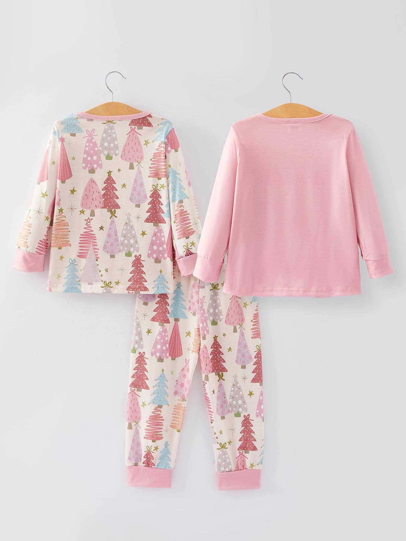 Rylee Faith Designs – wholesale Sleepwear set – Kids – Girls Christmas Letter Print Pajamas Set1