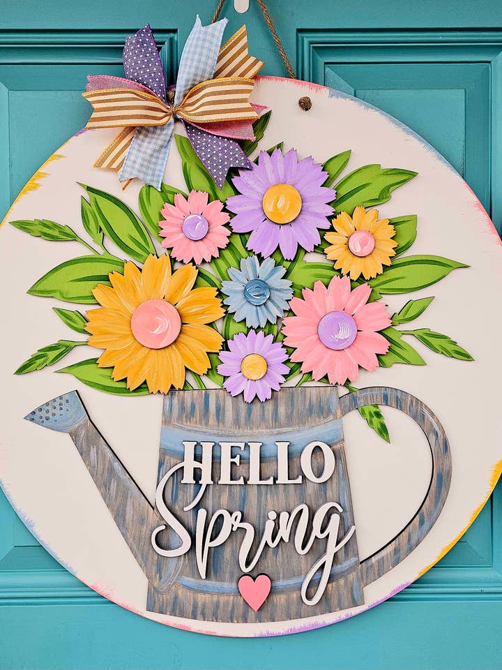 Regadera de Flores DIY para Colgar en la Puerta para venta al por mayor de Teal Moon Creations