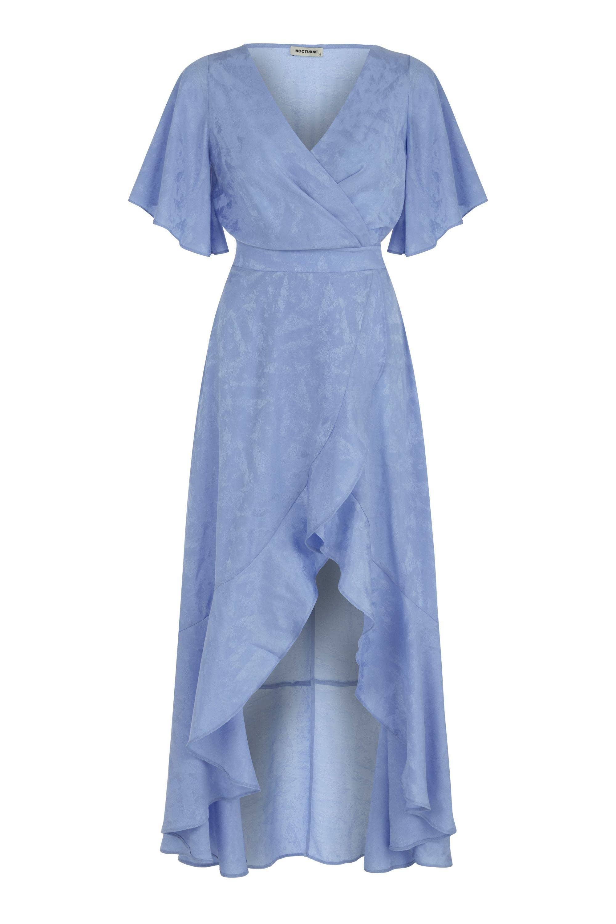 Blue Asymmetric Flounce Dress for wholesale on Faire2