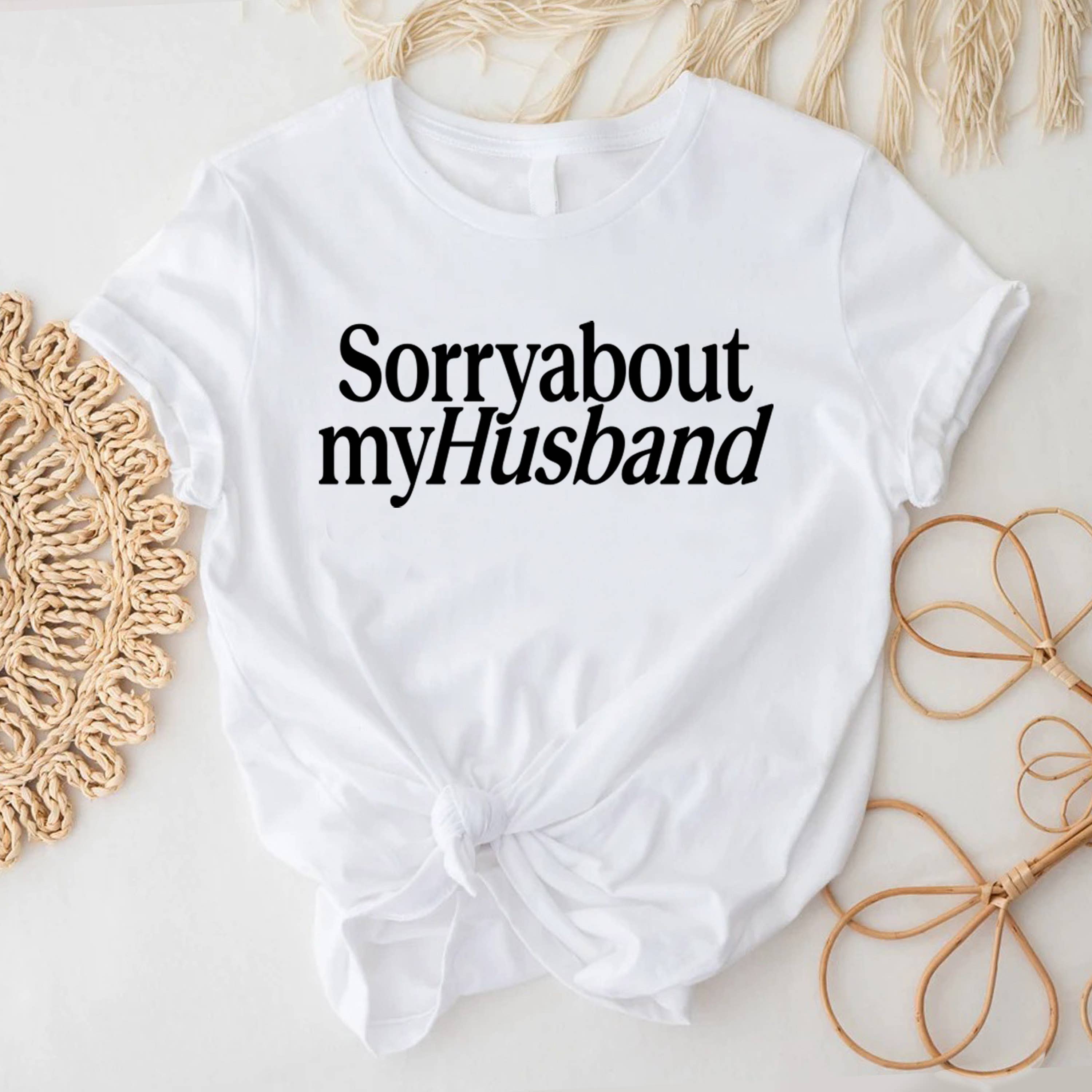 STARCHIS - Wholesale Screen Printed T-Shirt - Women's - STS-P7191 Sorry about my husband Graphic t-shirt6