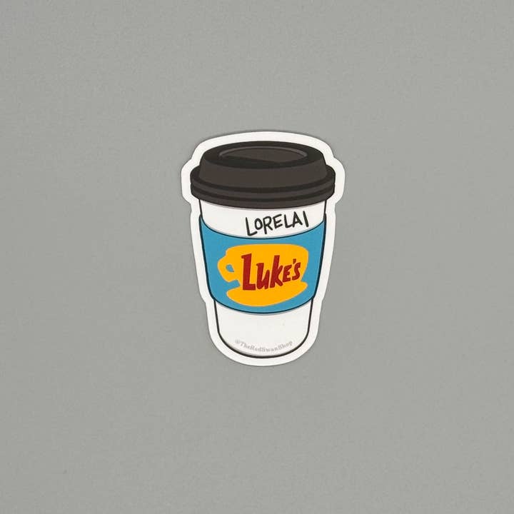The Red Swan Shop - Wholesale Sticker - Vinyl Decal - Gilmore Girls - Luke's Cafe Cup1