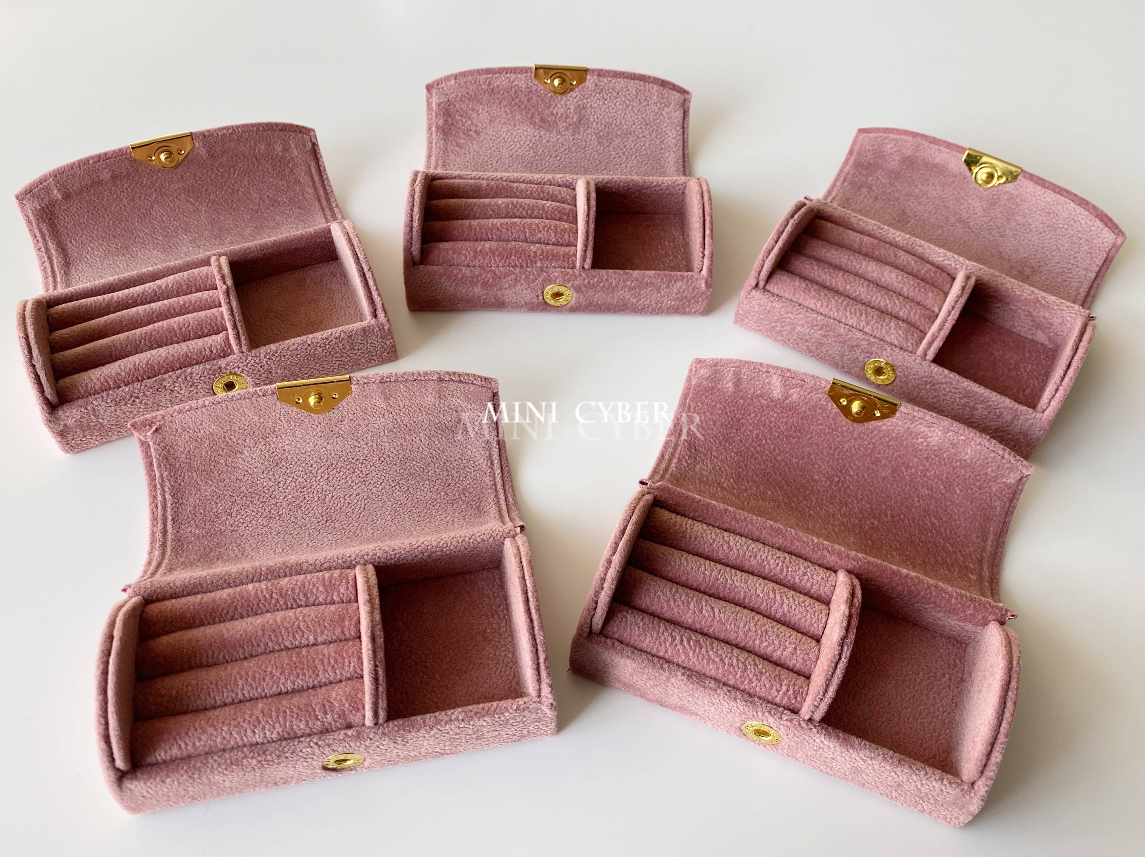 MINICYBER STUDIO - Wholesale Jewelry Box/Organizer - Pink Velvet Travel Case7
