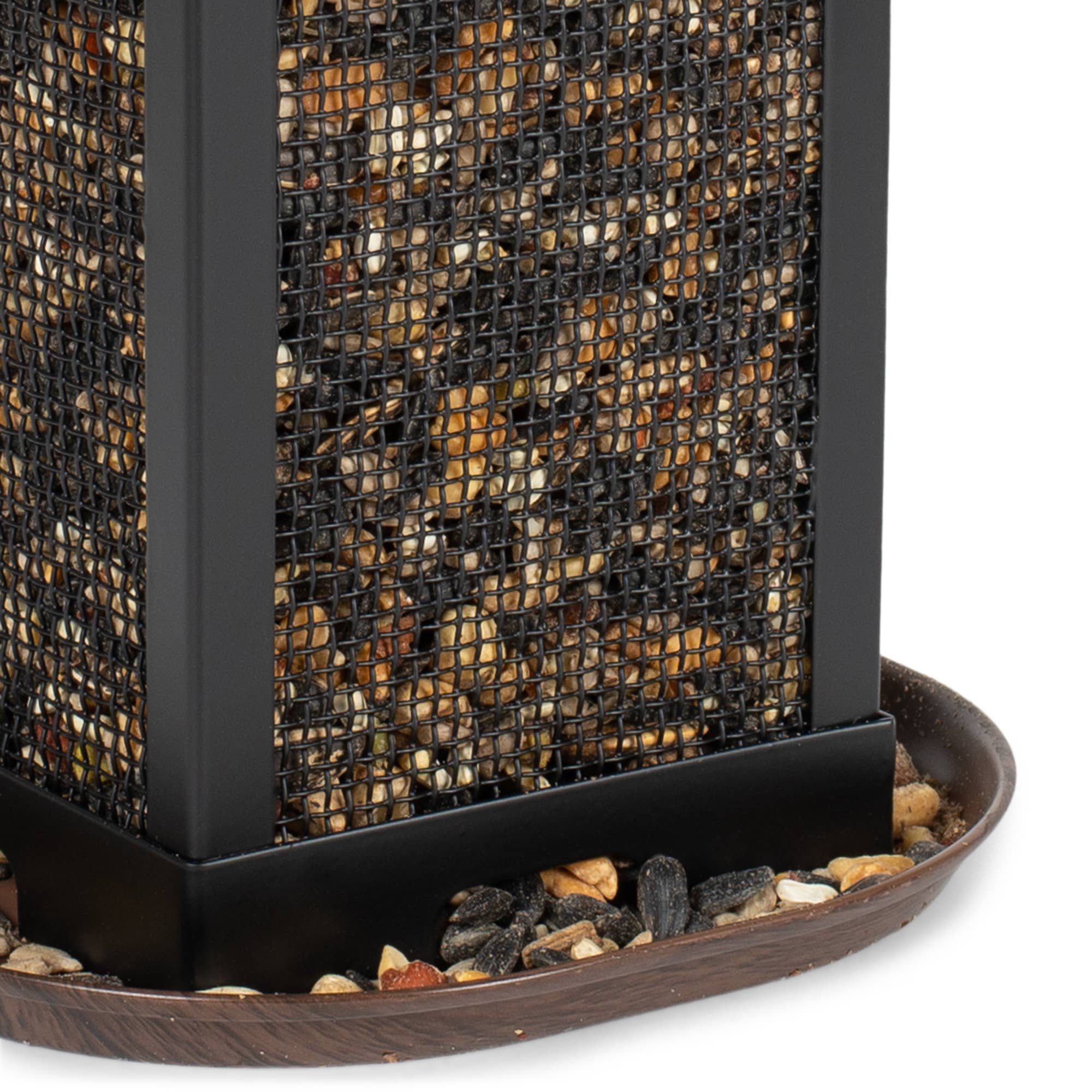 EAST AVENUE - Wholesale Bird feeder - 11 inch Cherry Woodgrain Finish Mesh Metal Bird Feeder6