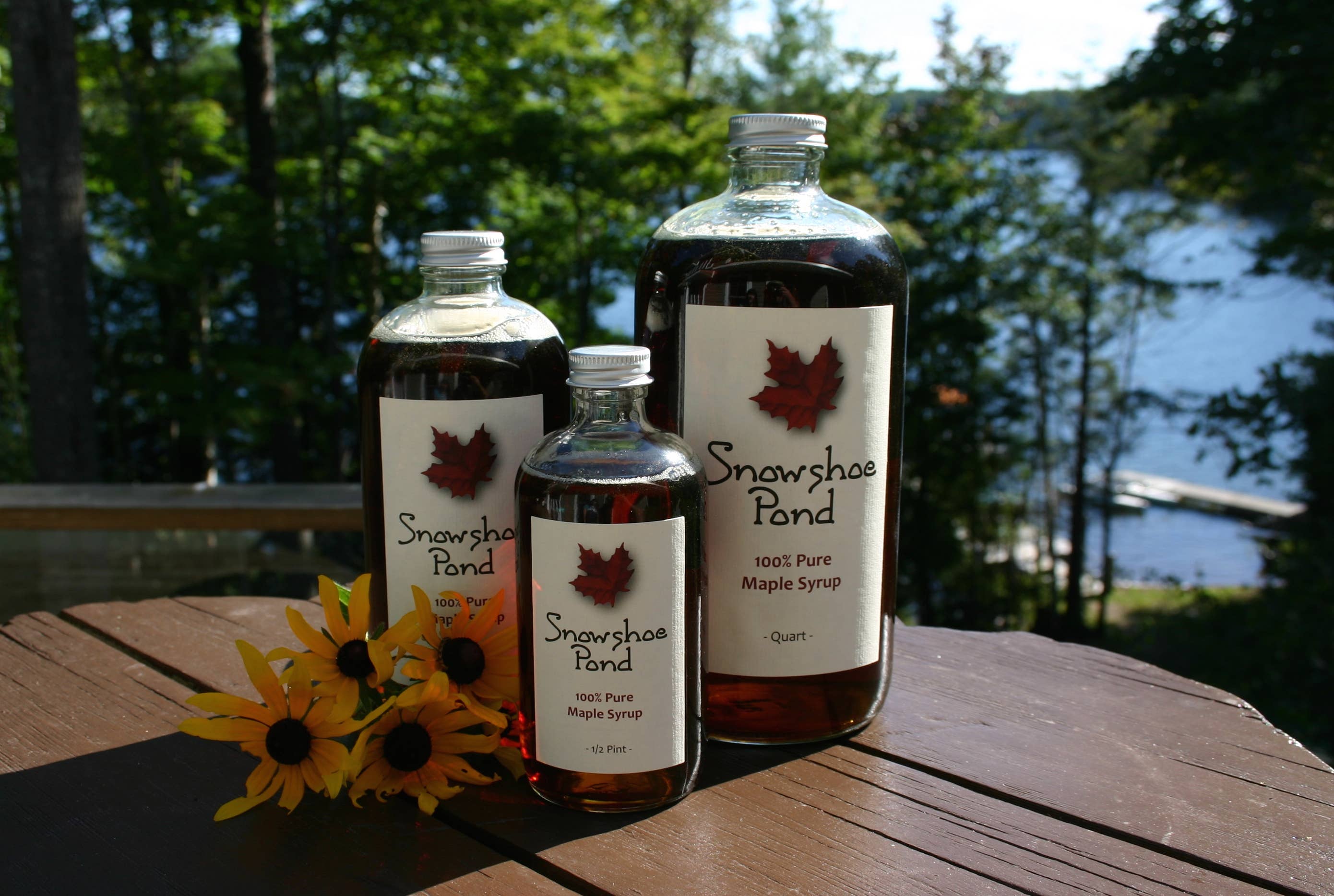 Rock Maple Mountain LLC - Wholesale Maple Syrup - Snowshoe Pond Organic Maple Syrup, quart (32 oz)3