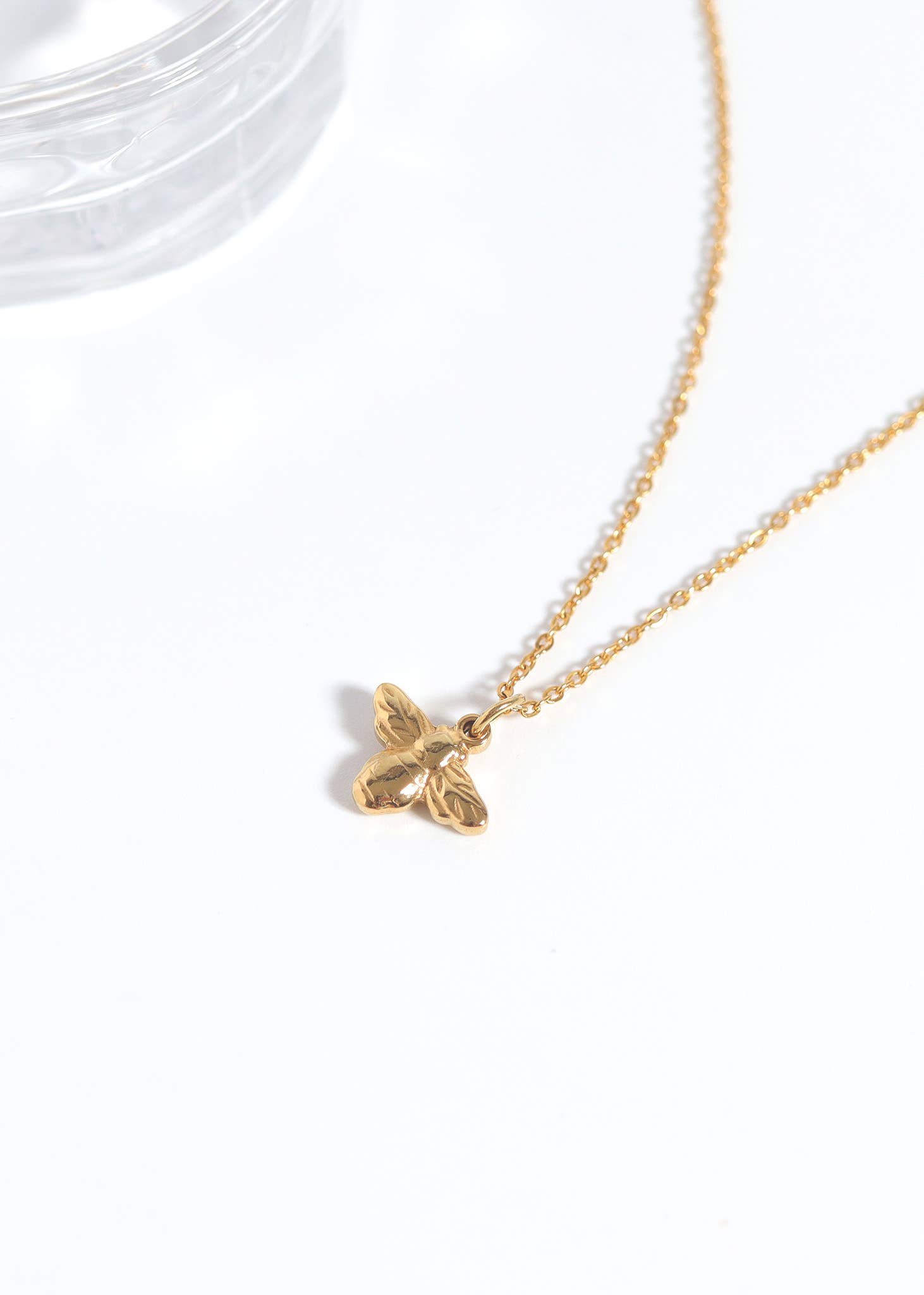 WJW - Wholesale Individual Charm/Pendant - 18K Gold PVD Stainless Steel Bee Charm3