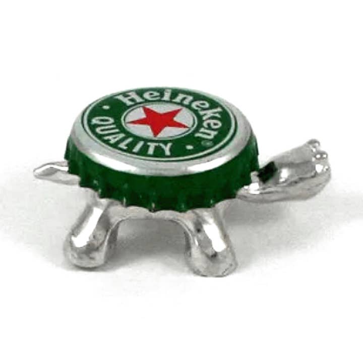 Recycled Bottle Cap Turtle - Changeable Cap Magnetic Pewter for wholesale by Lucina K.