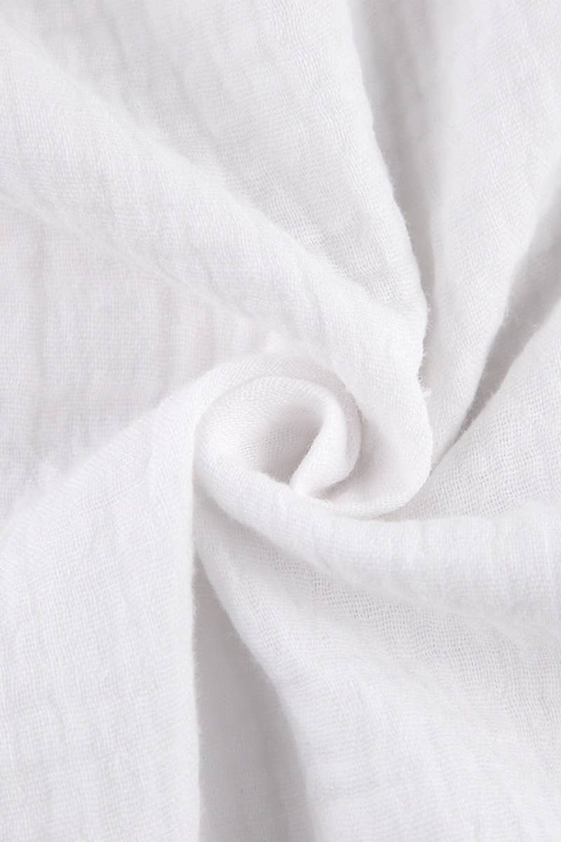 White CWSPJ0050_SOLID COLOR COTTON HALTER  SHORTS PAJAMA SET for wholesale on Faire7