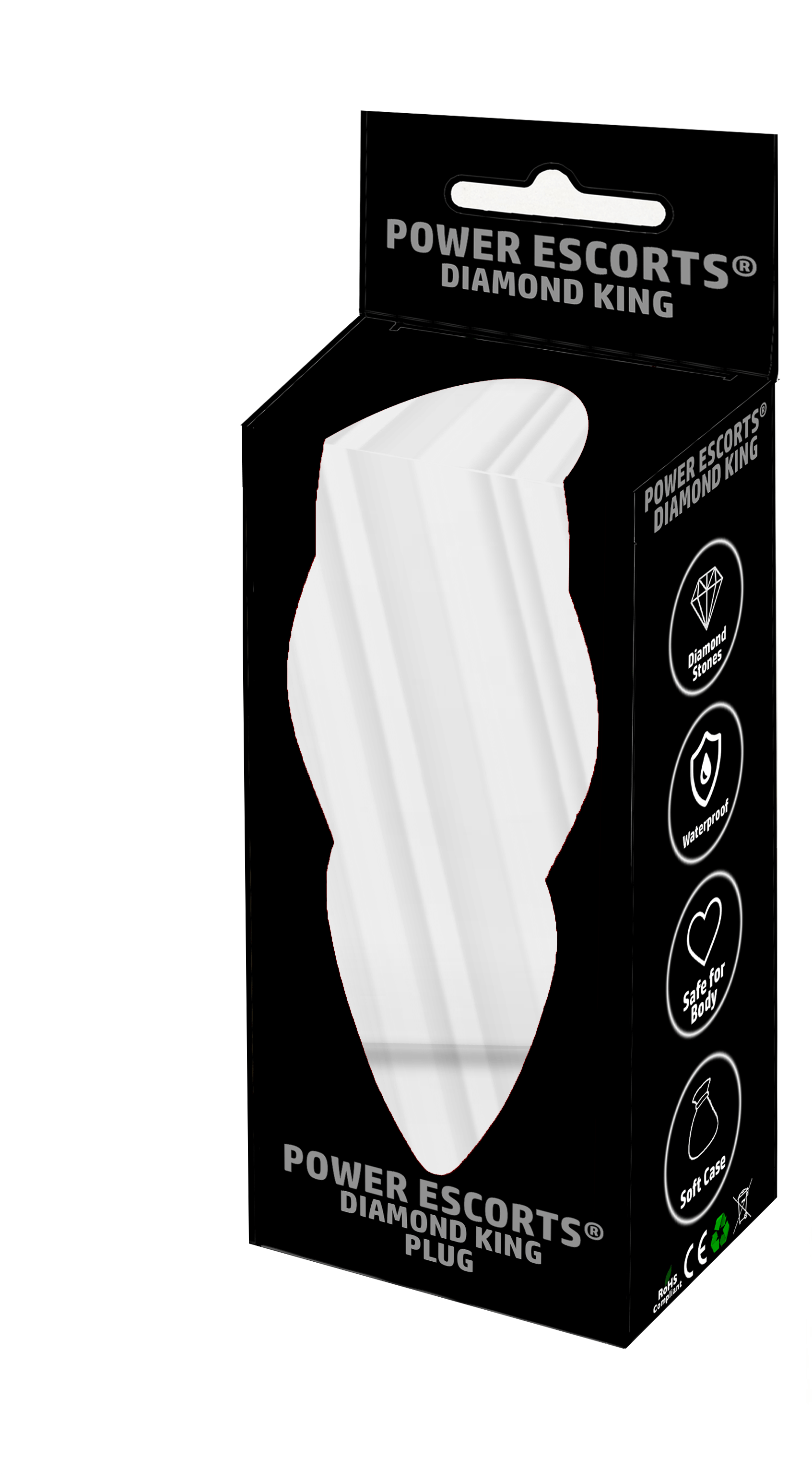 Kinky Pleasure - Venta al por mayor Juguetes eróticos - Power Escorts - BR213 Spink - Diamond King Pequeño Plug Anal Piedra Rosa - Longitud 9,5cm - diámetro: 3cm5