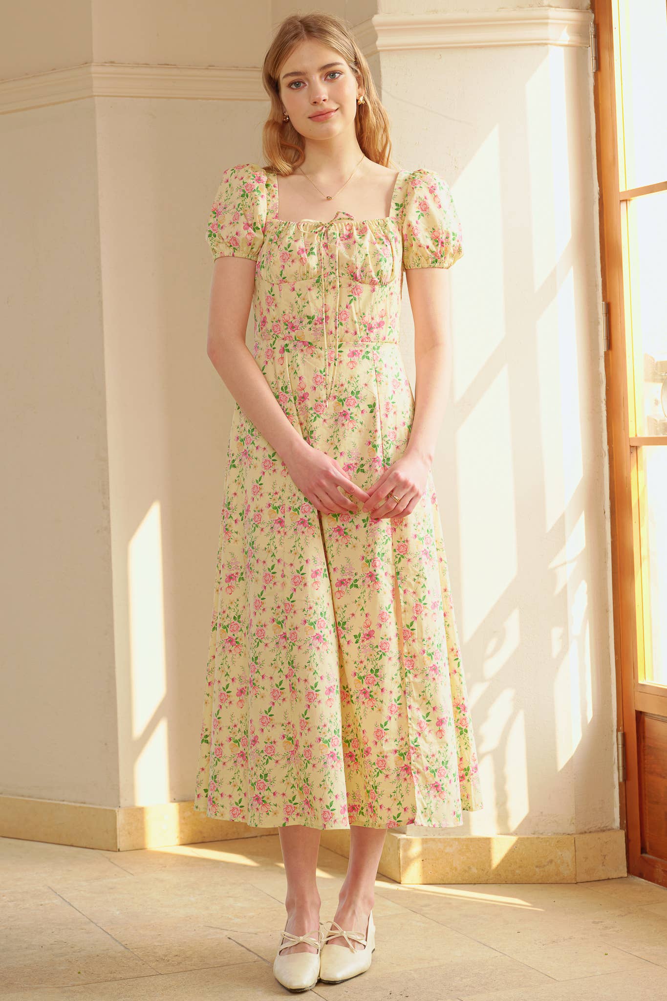 ROSIE POSIE - Wholesale Dress - Women's - RP2346 - Vintage Garden Party Midi Dress3