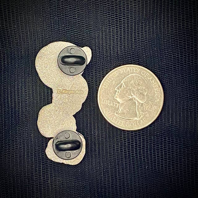 D. Kerper Arts - Wholesale Lapel Pin/Button - Enamel Pin - Scaredy Crow & Silly Skulls2