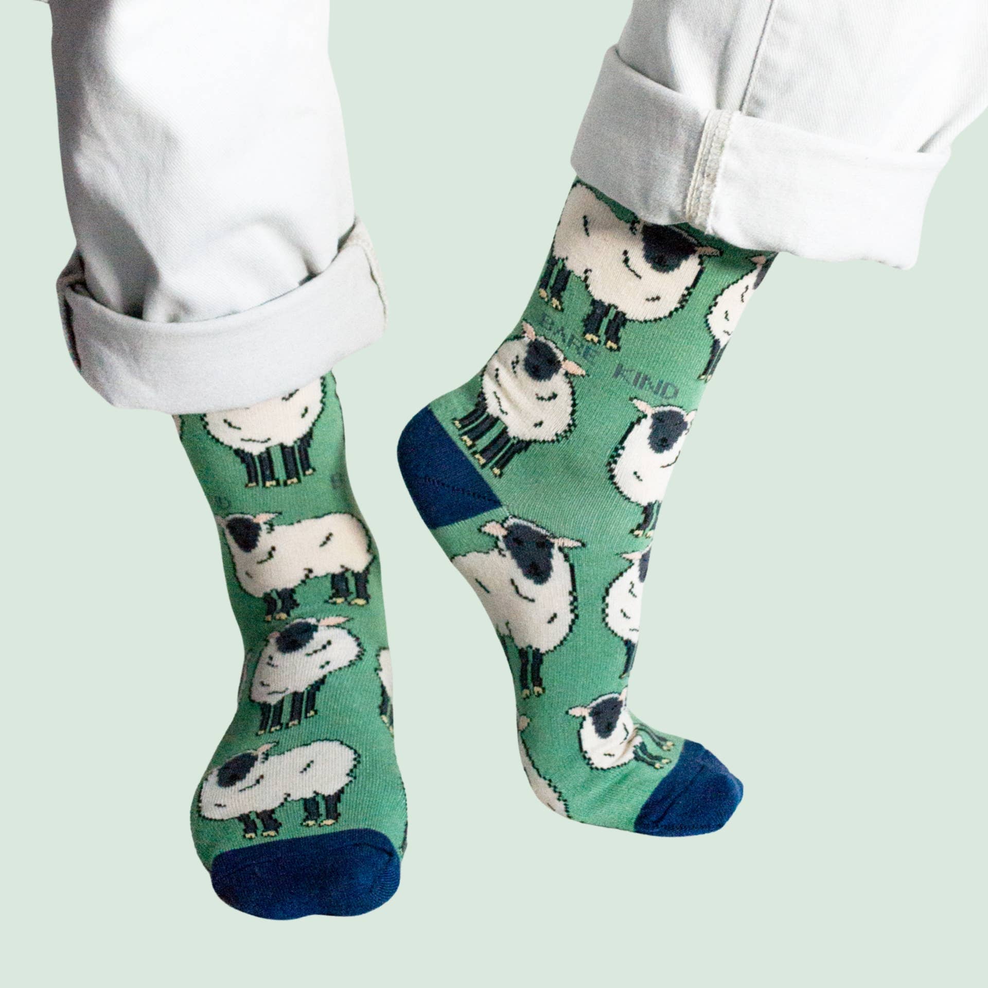 Bare Kind Socks - Wholesale Socks - Unisex - Sheep Socks | Bamboo Socks | Green Socks | Farm Socks4