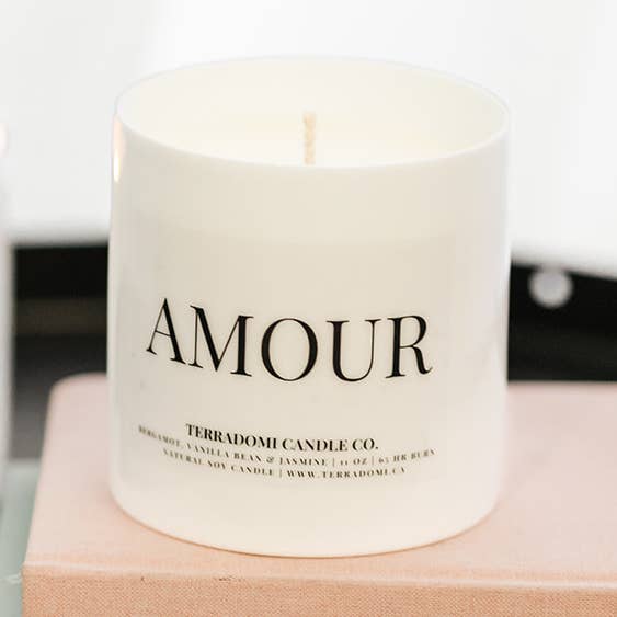 Bergamot + Jasmine Soy Candle | Ceramic Jar + Box | 11 oz for wholesale by Terradomi Candle Co.