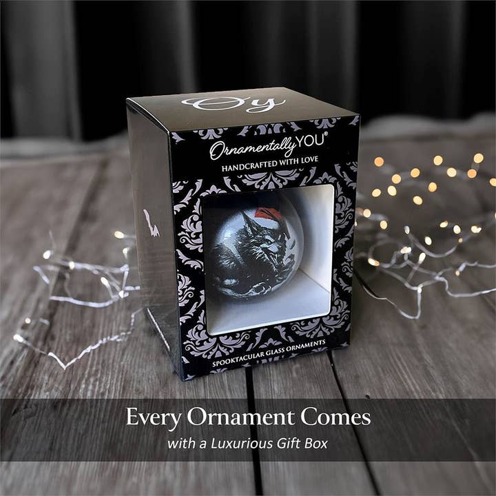 OrnamentallyYou – Großhandel Verzierung – Gruseliges Weihnachts-Porträt aus Glas mit Werwolf-Motiv1