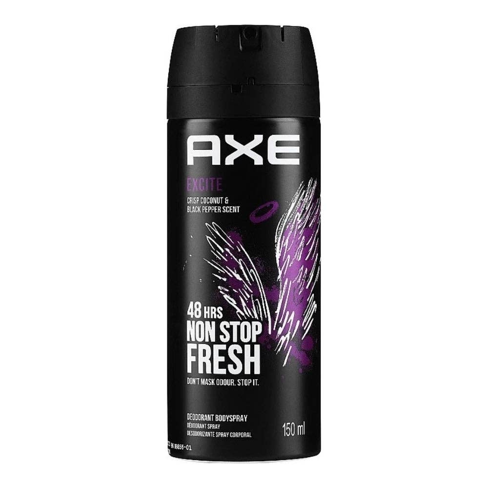 First Choice Buying - Vente Déodorant – homme - Déodorant corporel en spray Axe Excite pour hommes, 150 ml1