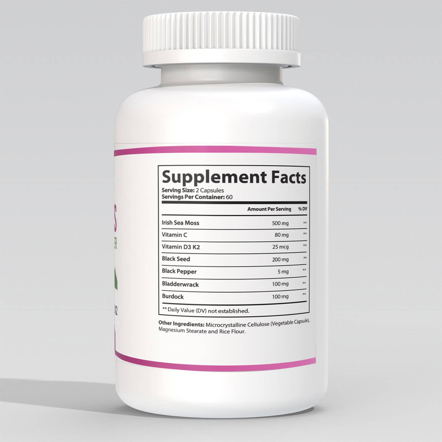 HARMONIFY - Wholesale Oral Supplement/Vitamin - Sea Moss Black Seed Burdock Bladderwrack Vitamin D3 & K2 6