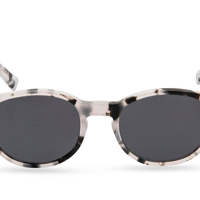 Gafas de sol Miller Round, color gris marmol/gris para venta al por mayor de Retropeepers Ltd