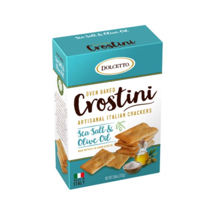 Wholesome Good - Wholesale Crackers - Dolcetto Crostini Crackers Sea Salt & Olive Oil 7.05 oz