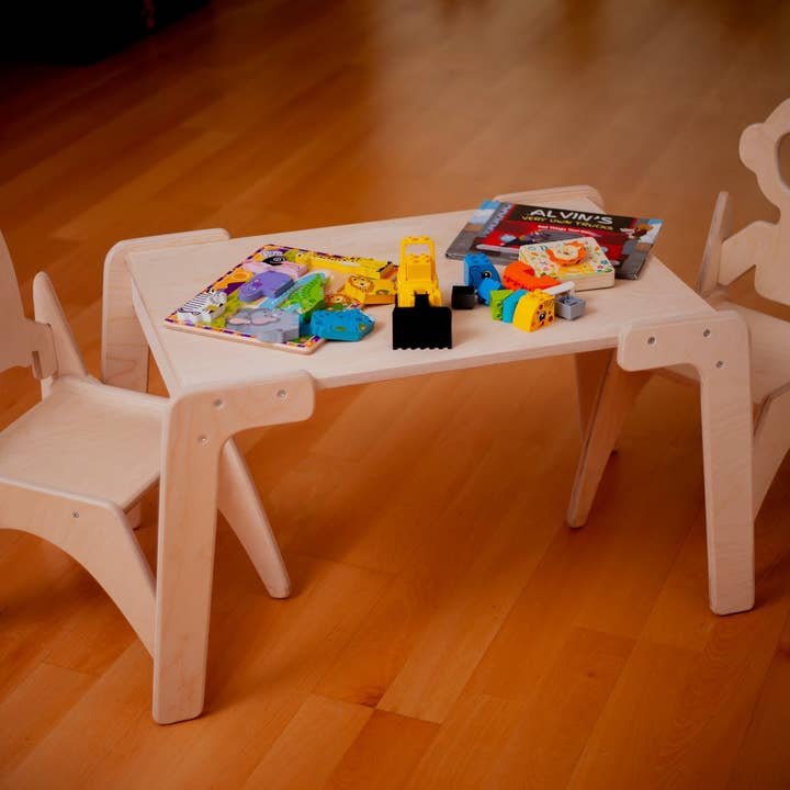 kidodido - Vendita all'ingrosso Sedia - Bambini - Set Montessori di Sedia e Tavolo in Legno per Bambini1