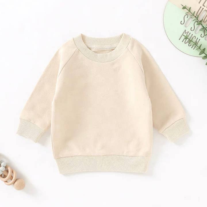 Neutral Sweatshirt for wholesale by August and June Kids Wear LLC
