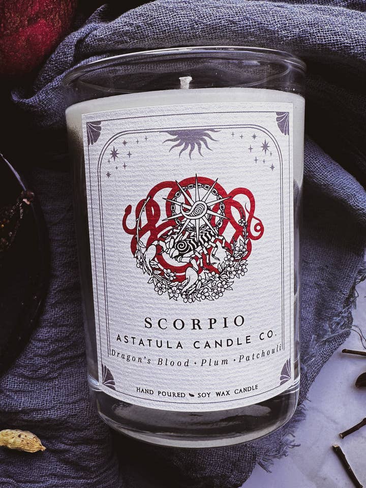 Scorpio Zodiac Candle for wholesale by Astatula Candle Co.