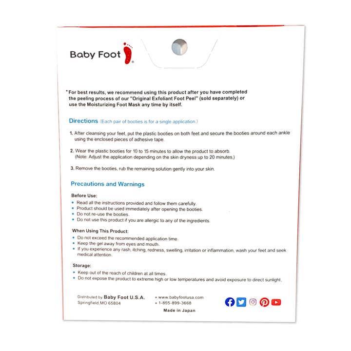 BABY FOOT USA - Wholesale Foot Mask - Moisturizing Foot Mask - NON PEELING3