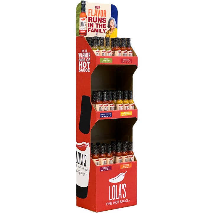 Lola's Hot Sauce Shipper - 72 ct. for wholesale by Lola's Fine Hot Sauce