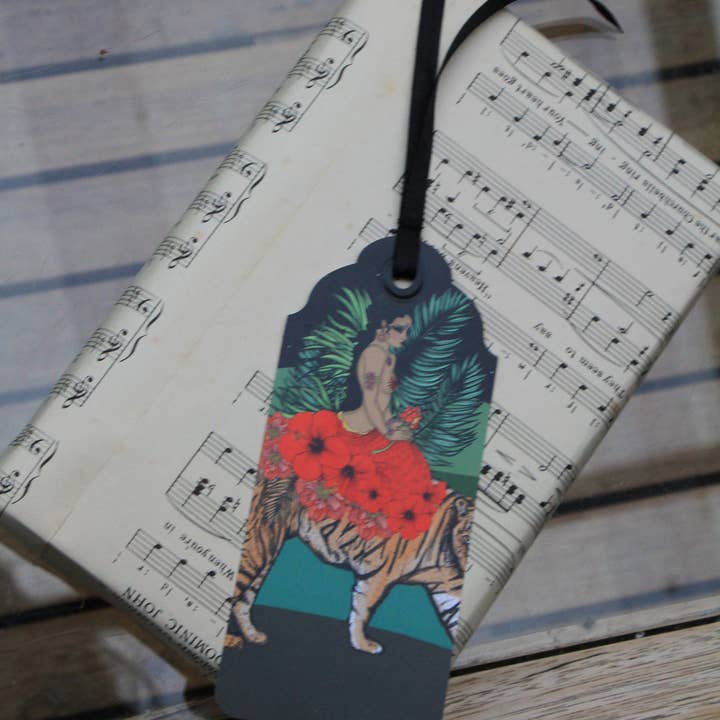 Durga On Tiger Artist Bohemian Bookmark / Gift Present Tag for wholesale by Msdre