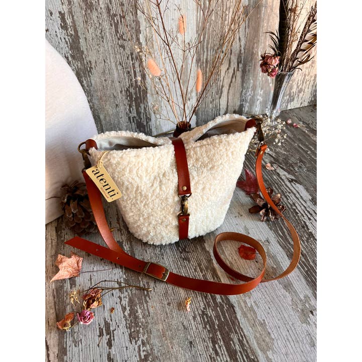 Atenti - Wholesale Crossbody Bag - Women's - Sherpa Halle Bucket Bag