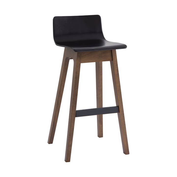 Ava Low Back Bar Chair - Black & Cocoa for wholesale by Timpano Direct