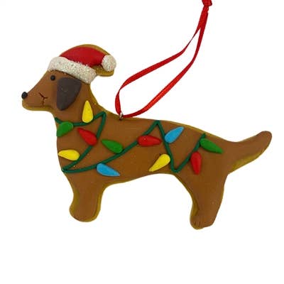 David Christopher's Collection - Wholesale Ornament Set - Decked out Weenie Dog Ornament Asst. x22