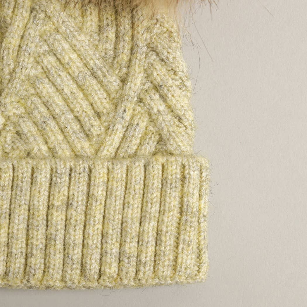 Fashion City - Wholesale Beanie - Kids - Baby Criss-Cross Beanie with Double Pom-Pom7