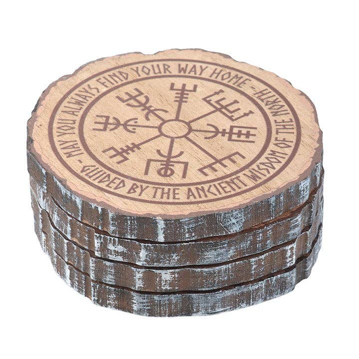 Something Different Wholesale - Wholesale Coasters - Set of 4 Norse Mythology Wood Slice Coasters2