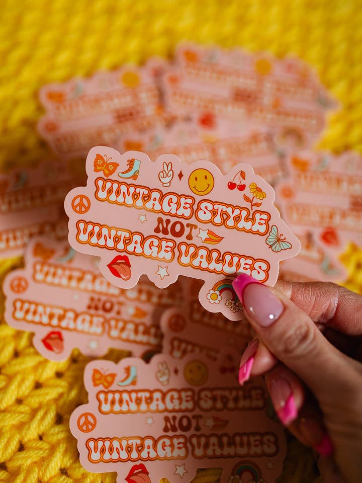 Vintage Style Vinyl Sticker for wholesale by Chicka & Co