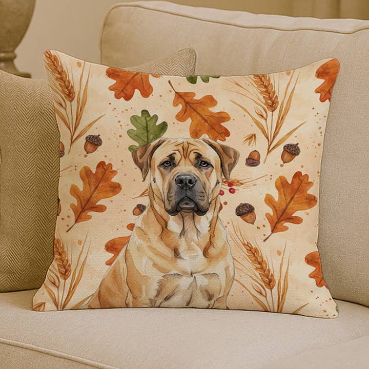 Fawn Boerboel Heirloom Fall Pillow 14x14 WDK7721 for wholesale by Caroline's Treasures