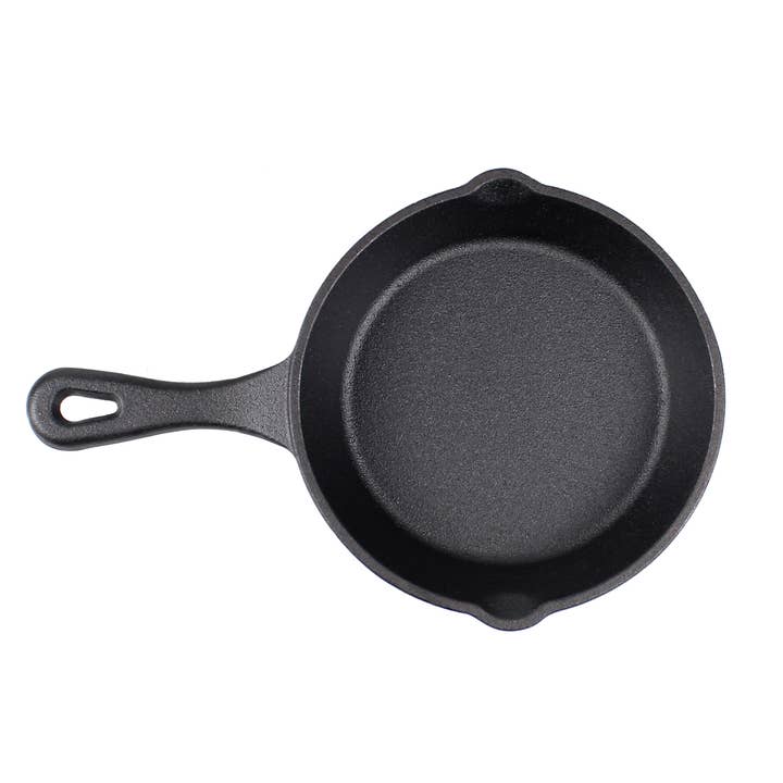 Crucible Cookware - Wholesale Cast Iron Skillet - 6"-Inch (15 cm) Cast Iron Skillet Set of 2 + Potholders1