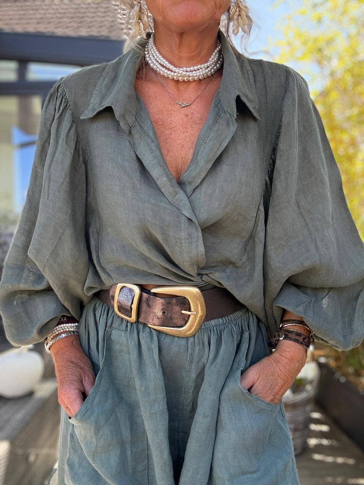 LINEN & COTTON HOUSE - Vente Chemisier – femme - 56811 100 % LINEN GILET 18