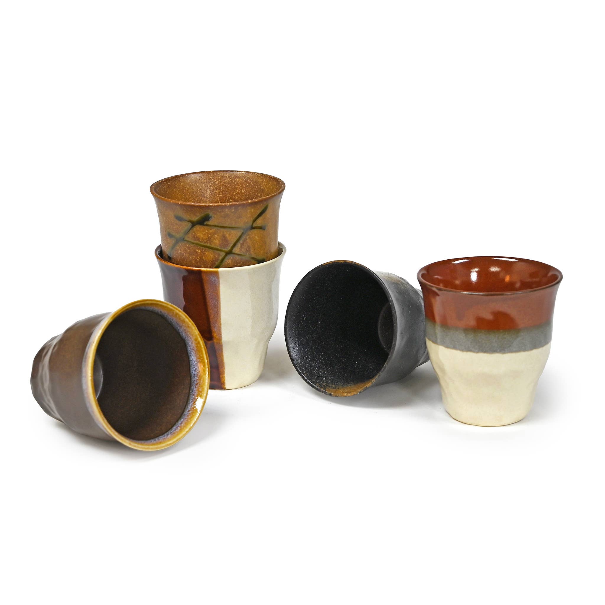 Fuji Merchandise Corporation - Wholesale Tea Set - GIFT SET: TEA CUP SET-EARTHY ARTISAN GLAZE JAPAN1