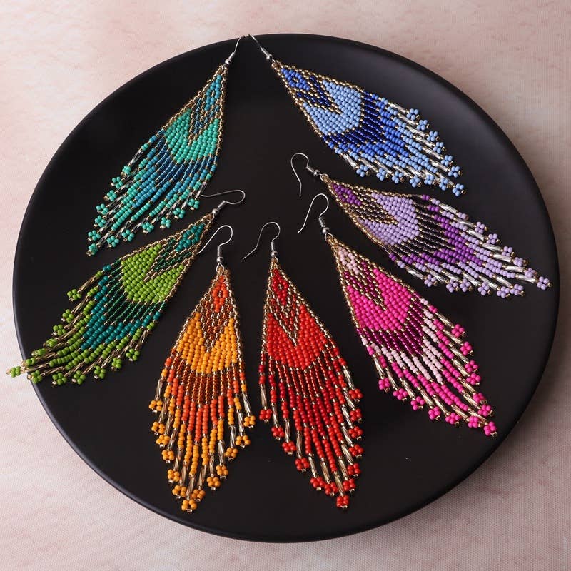 Gypsy Soul - Wholesale Dangle Earrings - Miyuki Soul Flow Earrings - 6 Pairs1