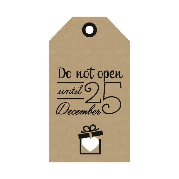 Gaveetiket - Åbn ikke før 25. - 20 stk. for engroshandel hos Mini Art Products