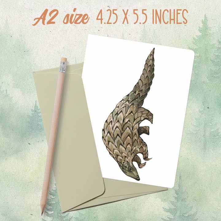 Soul Familiar - Wholesale Everyday Greeting Card - Handmade pangolin greeting card1