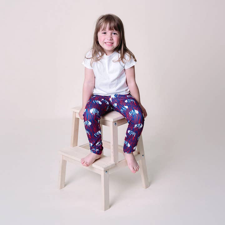 Kid's Zebra Leggings for wholesale by Buffalo Seamery