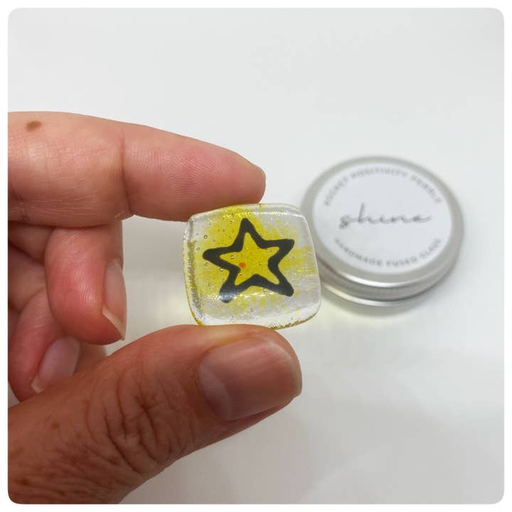 Salvia Glass - Wholesale Keepsake Coin/Token - Glass Shine pocket hug mini tin1