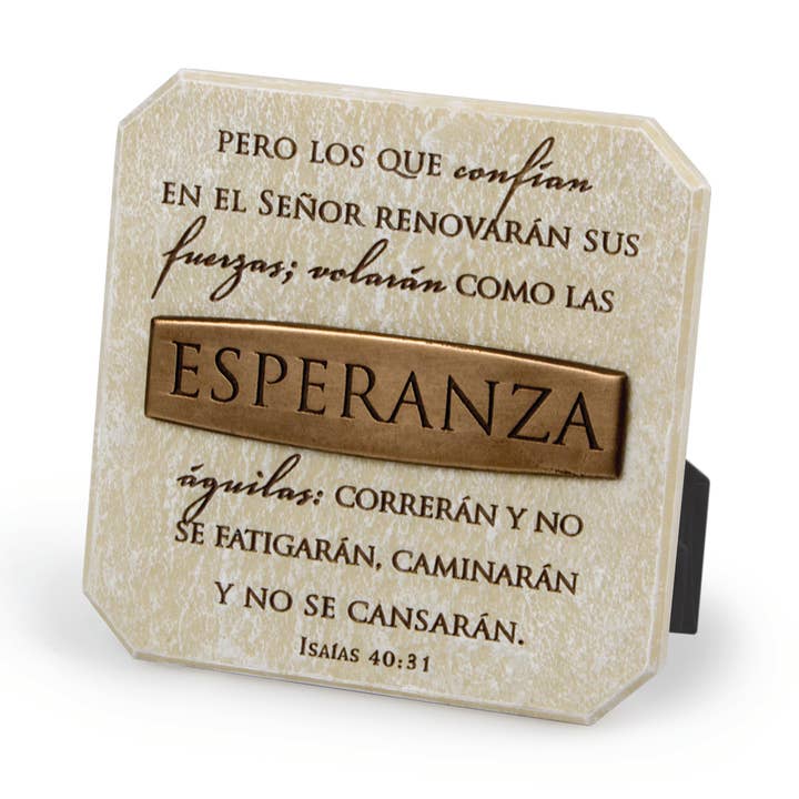Dicksons - Wholesale Decorative Tabletop Object - LCP Spanish Plaque Bronze-Finish Title Bar Esperanza0