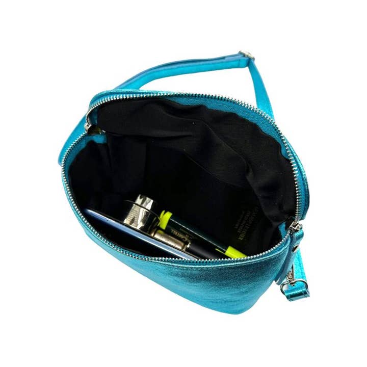 Chenson & Gorett - Wholesale Belt Bag - Women's - Leather Waist Bag with Metallic Effect for Women. Veranito7