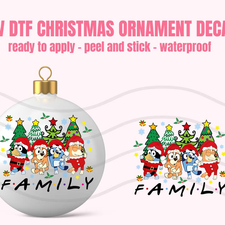 UV DTF Christmas Ornaments #057 for wholesale by One Stop Cups