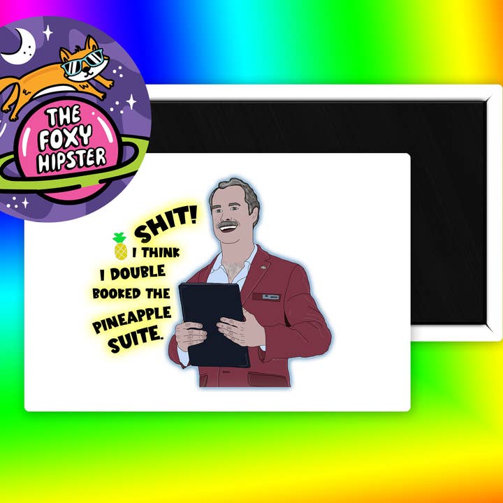 Imán de nevera de la habitación Piña de Armond en White Lotus para venta al por mayor de The Foxy Hipster